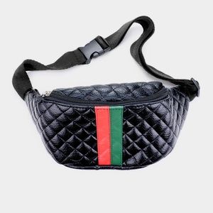 Color Block Quilted Ethnic Fanny Pack
